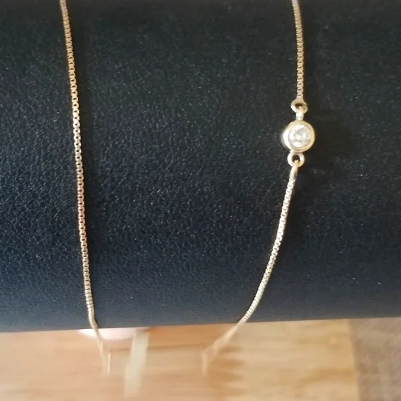 14K Gold & CZ Cross Necklace